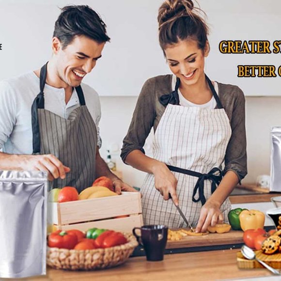 50pcs Mylar Bags 1 Gallon 10 Mil Thick w/ Oxygen Absorbers 500cc Food St… - Picture 2 of 14